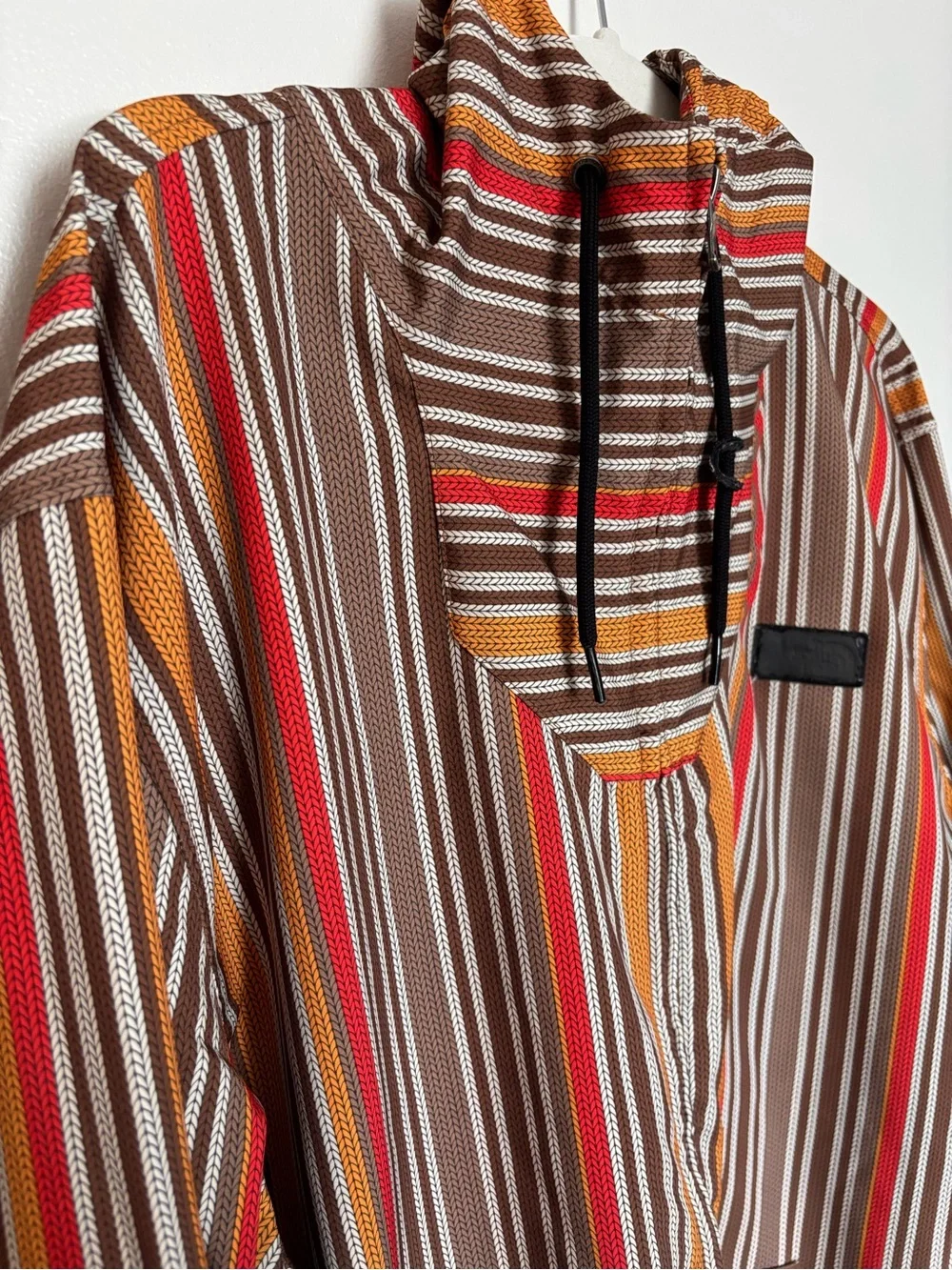 The North Face Orange/Brown Hooded Windbreaker/Rain Jacket • Size XXL